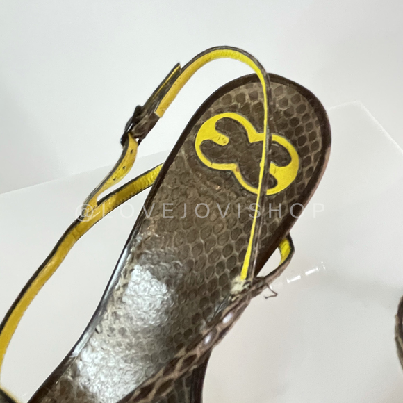 *RARE* 2003 Escada 'Exotics Collection' Croc Sandal! The Ultimate in Y2K Lux!